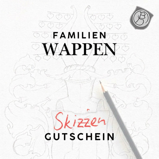 Bespoke Family Coat of Arms – Original Colourized Pencil Sketch (A4) – Handmade Heraldic Art